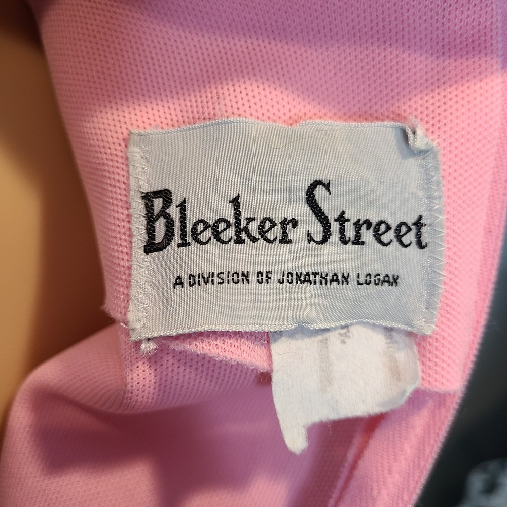 VTG Bleeker Street Dress Sz Small 60s 70s Pink Floral Ruffle Coquette Regency - Picture 11 of 12